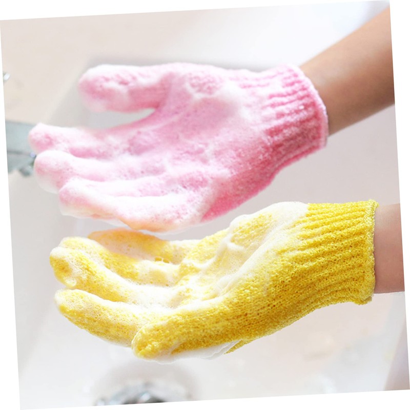 FOMIYES Body Scrubber Exfoliating Gloves Shower Brush Glove Type Wash
