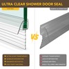 Bathroom Shower Glass Door Bottom Seal Strips, Length 39 Inch