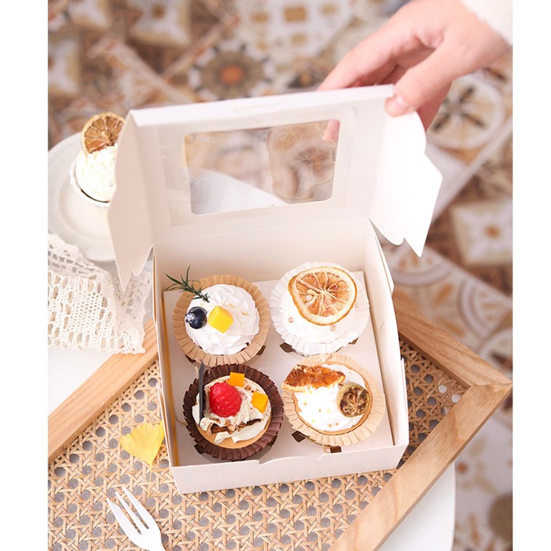 GylSun Pack of 15 Cupcake Muffin Boxes with Large Viewing
