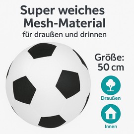 XXL Mesh Ball Giant Ball 50 cm Large Soft Mesh Ball Inflatable Fabric Ball Mesh Ball for Children, Adults and Seniors Sports Ball Gymnastics Ball Exercise Ball
