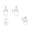 Gedy Gedy FE81-13 Wall Mounted Rounded Frosted Mounting, Chrome