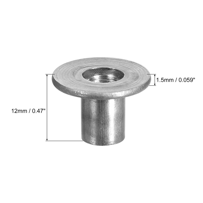 sourcing map M6 T-Nuts, 24pcs Carbon Steel Tee Nuts, Round