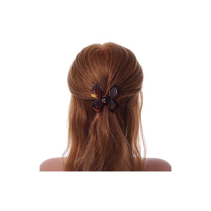 Medium Butterfly Brown Acrylic Hair Claw - 60mm Width