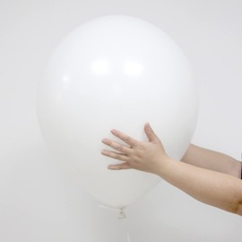 MOXMAY 18 Inch 10 Pack White Balloons Thick Shiny Latex Balloons for Birthday Wedding Engagement Anniversary Graduation Baby Shower Christmas Festival Party Supplies (Matte White)