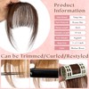 Clip in Bangs 100% Real Human Hair Extensions Wispy Bangs