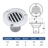 YANYUCB Boat Deck Floor Drain Fittings,Marine Grade 316 Stainless Steel