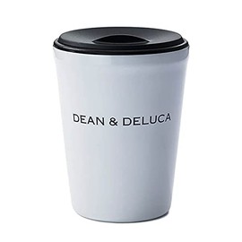 DEAN&DELUCA Stainless Steel Tumbler White 260ml with Lid Insulated Stainless Steel Wide Mouth Coffee Cup 3.3 x 4.8 inches (8.5 x 12.2 cm)