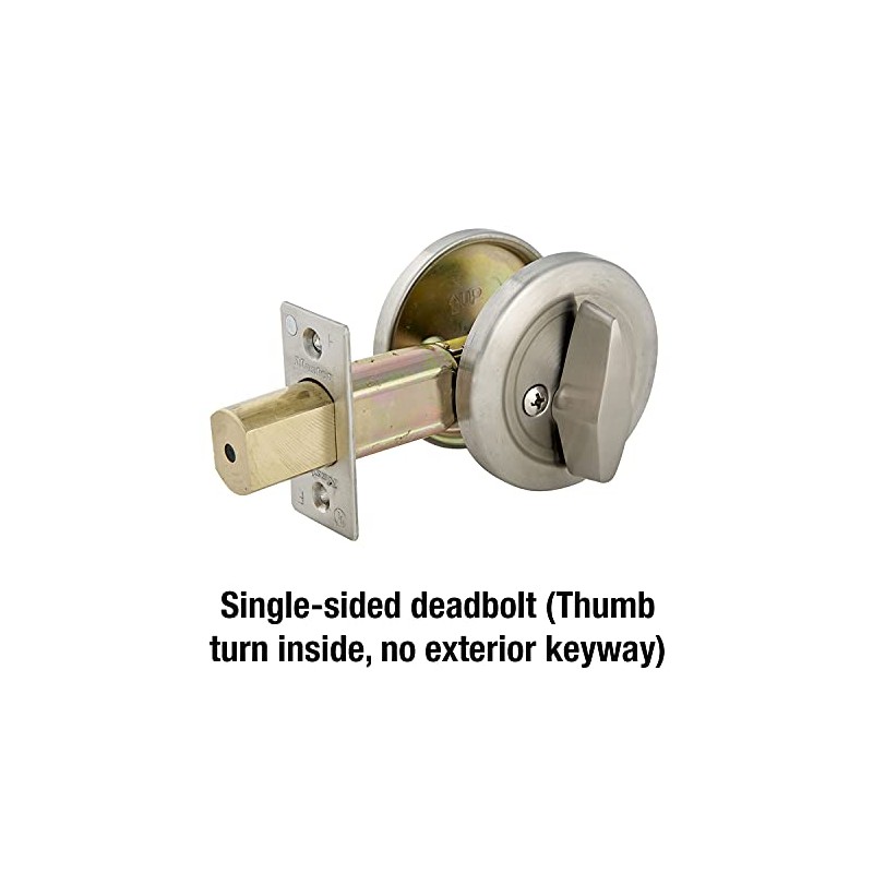 Master Lock DSC0532D Commercial One-Sided Cylinder Deadbolt, Satin Chrome