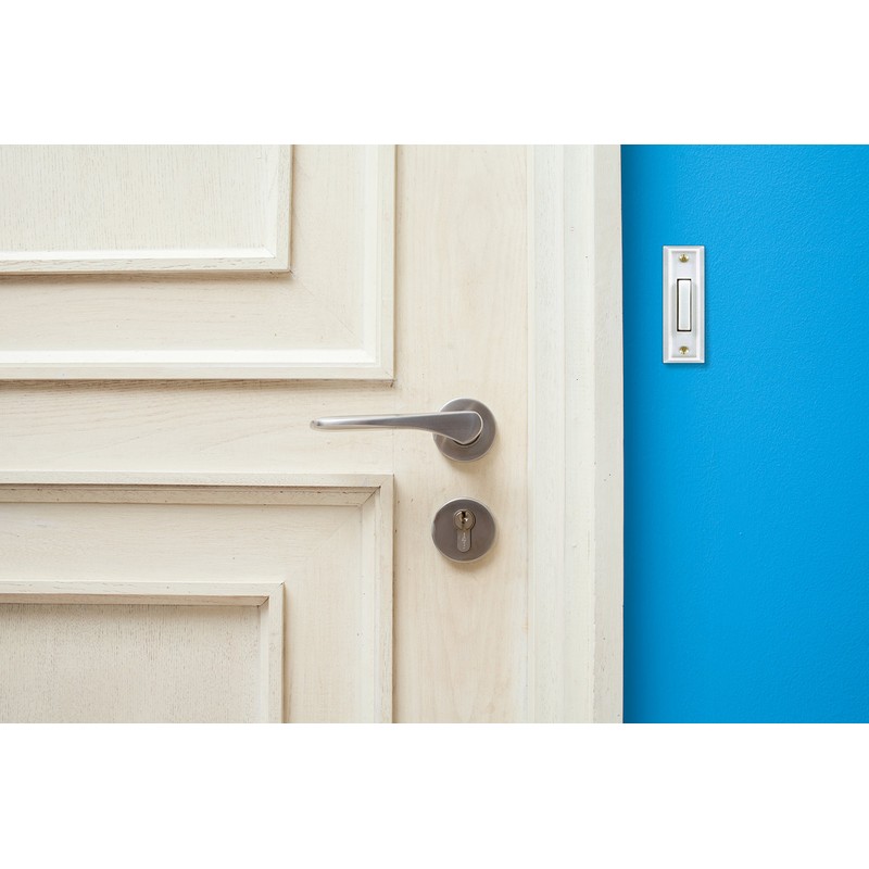Heath Zenith SL-715-1-02 Wired Door Chime Push Button, White with