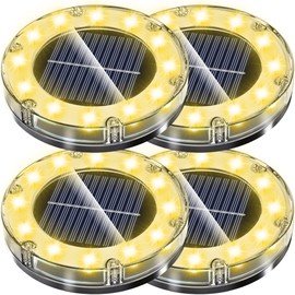 NFESOLAR LED Garden Light, Solar Light, Waterproof, Light Sensor, Stylish, Outdoor, Yard, Light Up, Outdoor, Entrance, Standing Type, Embedded Type, Set of 4