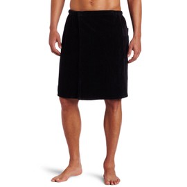Spa Bath Wrap Towel for Men - Black Color - One Size