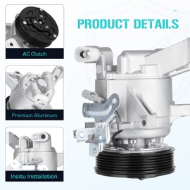 AC Compressor with A/C Clutch Fits for Subaru Forester 2.0L, 2.5L 2014-2018, Impreza 2.0L 2012-2016, WRX 2.0L 2015-2020, XV Crosstrek 2.0L 2013-2015, 16003622-101, 73111FJ000