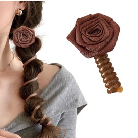 EZ PEACH Women's Hair Accessories, Popular, Wire Pony; Hair Wire, Arrangement Wire, Hairband, Mature Style, Simple, Stylish, Thin, Hair Elastic Arrangement, Freely Arranged, Stylish (Flower Hair/Rose)