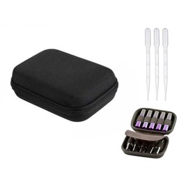 Abiyou Ätherisches Öl Tragetasche Senden 3ML Pipetten, Ätherische Öle Aufbewahrung Tasche, Ätherische Öl Tasche, Tragetasche für Ätherische Öle, für Lagerung von Ätherischen Ölen (Schwarz)