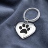 PHOCKSIN Silver Heart Photo Locket Keyrings Dog Paw Print Lockets