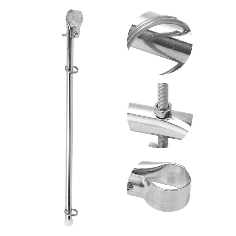Boat Flag Pole Beautiful Practical Polishing Stainless Steel Rail Mount