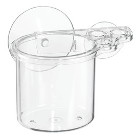 InterDesign 歯ブラシ 歯磨き粉 吸盤 スタンド ホルダー 洗面台 Suctionクリア 22100EJ