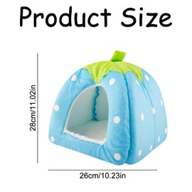 Luckious Pet Tent House - Cozy and Portable Mongolian Style Pet Bed, Warm Shelter for Dogs and Cats, Easy to Carry for Indoor and Outdoor Use(Blue)