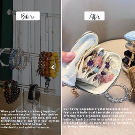 2025 New Travel Jewelry Case – Jewelry Organizer Travel for Rings, Bracelets, & Bangles with Smooth Metal Zipper, Elegant Jewelry Roll for Journey, Crystal Jewelry Storage Pouch, Mini, Tweed Blue