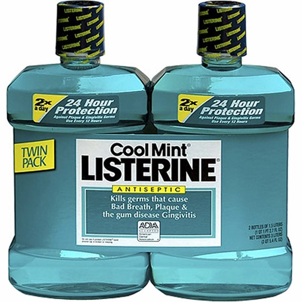 Product of Listerine Cool Mint Antiseptic Mouthwash, 2 pk./1.5L - Oral Rinse & Mouthwash [Bulk Savings]