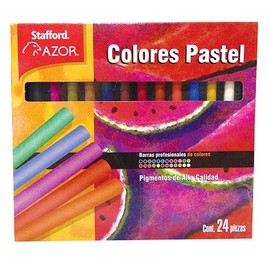 Stafford- Pinturas barras colores pastel c/24 stafford