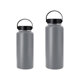 Hydro Mate Insulated Stainless Steel Water Bottle (Grey, 950ml) - Double Wall Vacuum Insulated, Long Hours Temperature Retention, Anti-Sweat, BPA-Free Lid, Durable Powder Coating