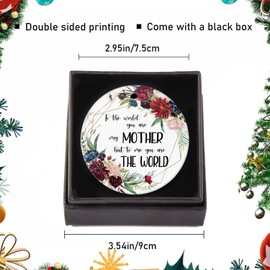 Christmas Ornament for Mother Keepsake Christmas Ornament Best Mother Gifts Christmas Tree Ornaments 2.95in with Gift Box - Mother,to Me You are The World