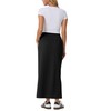 GRECERELLE Womens Summer Maxi Skirts Anti-Wrinkle Casual High Waisted Adjustable