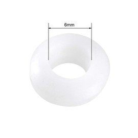 TA-VIGOR 50Pcs Rubber Grommets Cable Wire Protector, 6mm Conductor Wiring Blanking Gasket Ring Grommets, White Electrical Cable Hole Plugs Wire Gaskets for Protecting Wires, Cables and Plugs