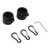 2 Pcs G3/4 Flag Pole Rings Aluminium Alloy 360° Rotating
