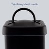 AuldHome Design Enamelware Fireplace Matches Holder (Black), Farmhouse Storage Container