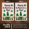 G128 Garden Flag Happy St. Patrick's Day Three Leprechaun Gnomes