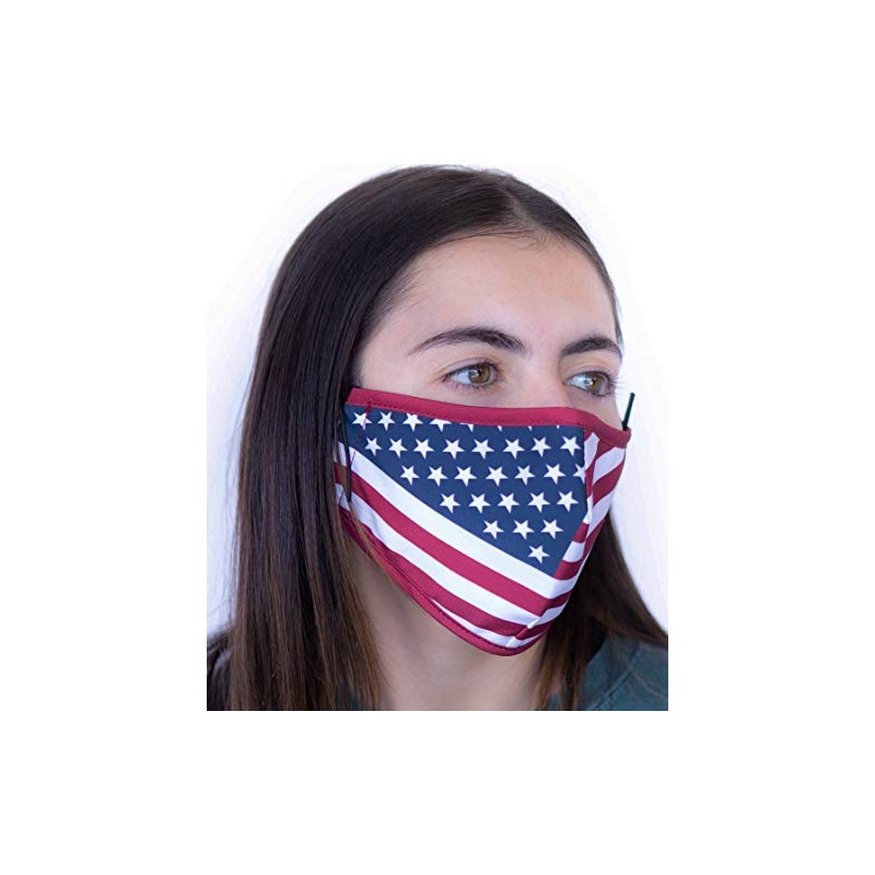 Headmost Comfymask 3 Layer Large Fabric Facemask: Water Repellent, Washable,