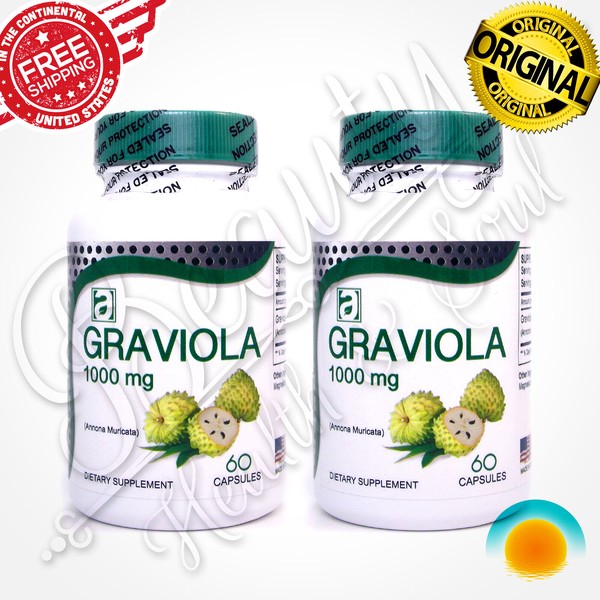 GRAVIOLA EXTRACT 1000mg 2 Months guanabana soursop Immune Antioxidant Supplement