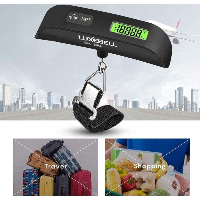 Luxebell Luggage Scale Portable Handheld Digital Suitcase Weight 110lbs Airplane