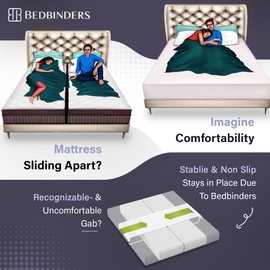 [Bed Bridge Twin to King] Split King Gap Filler For Adjustable Bed - Mattress connector replaces a Mattress Gap filler and Better Bedder Band. Twin to King Bed Converter Kit to Join two Twin Beds