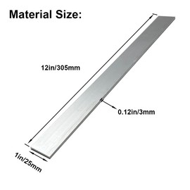 2 Pcs 1/8" X 1" Square Aluminum Flat BAR 12" Long .6061 Aluminium, 3mm X 25mm X 305mm Aluminum Flat Plate, T6511 Solid New Mill Stock