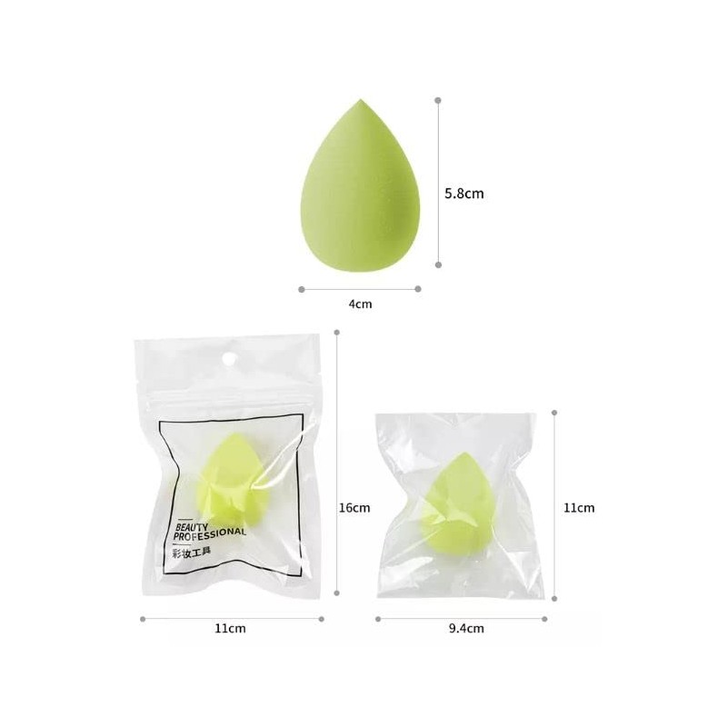 TFE 4 Piece Makeup Blender, Transparent