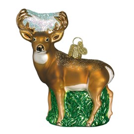 Old World Christmas Wildlife Animals Glass Blown Ornaments for Christmas Tree Whitedail Deer
