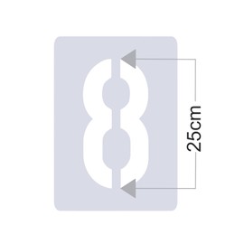 Stencil Single Number -8 Digit Height: 25 cm ● Number for: Signs ● Door ● House Numbers