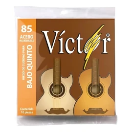 Cuerdas Victor para Bajo Quinto Acero Inoxidable Calibre .023 10 Piezas