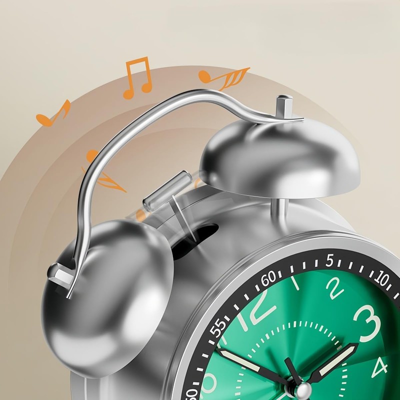 YYDS 大音量 爆音めざまし時計 振動 爆音 うるさい 絶対起きれる目覚まし時計 アナログ おしゃれ 絶対起きる
