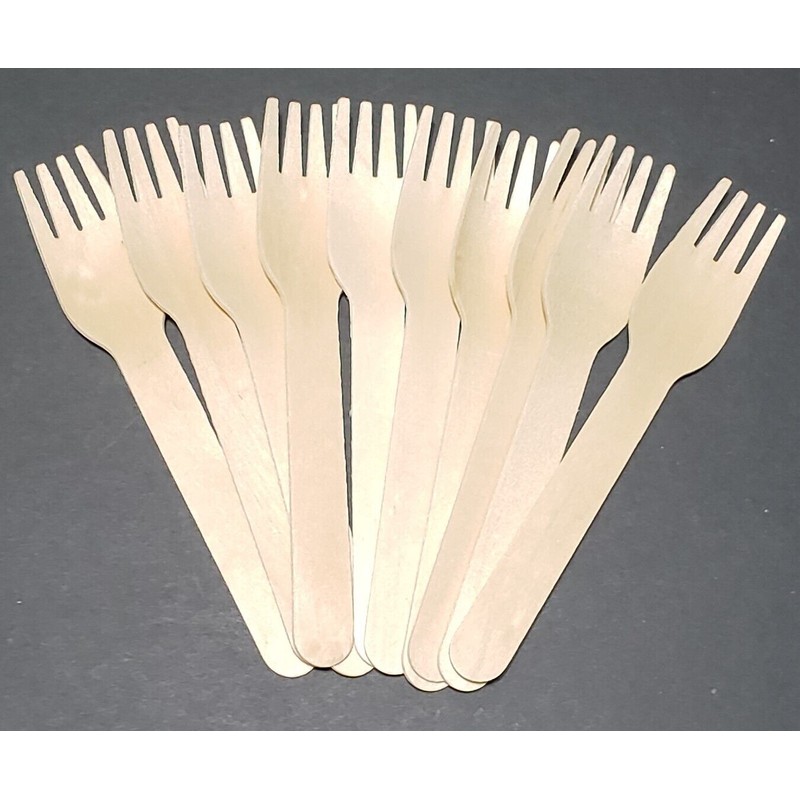 Leaf Dry 100 units Pack - ECO Disposable Wooden Forks