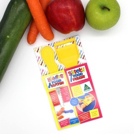 2 Piece Kids Safe Knive and Peeler Set - 'Original Kiddies Food Kutter and Safety Food Peeler (Yellow)