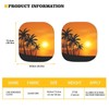 DBBXHZJY Beach Sunset 2 PCS Car Windshield Sun Shade Foldable,Palm