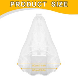 Bojueshaw Bride to Be Veil,White Hen Party Veils, Bridal Veil with Comb,Simple Wedding Bridal Veil,Bachelorette Veil for Women Wedding Bridal Shower Party