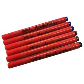 Berol Handwriting Pen Stick - 3 Blue & 3 Black