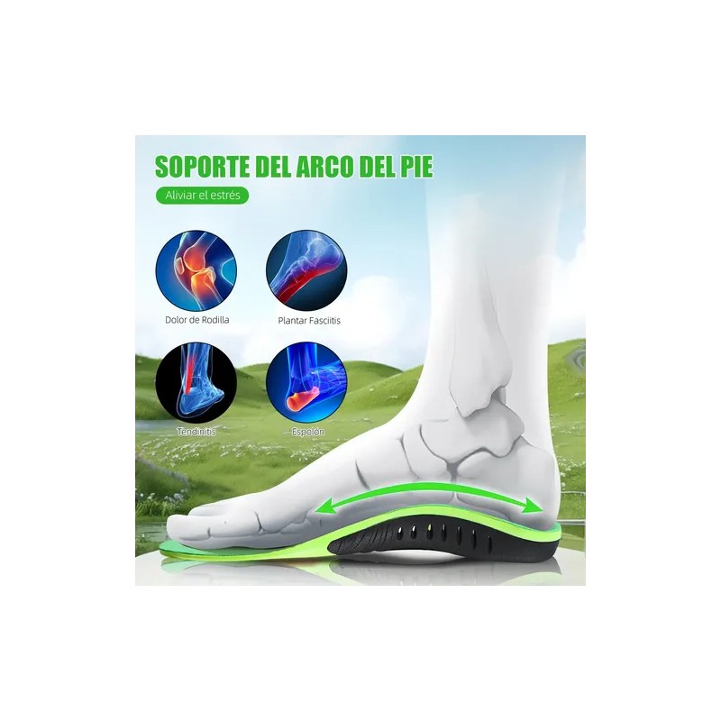 2pcs Plantillas Ortopedicas Para Fascitis Plantar Pie Plano