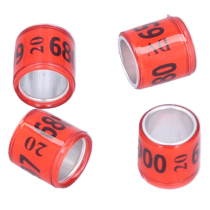 100Pcs 8mm Pigeon Leg Bands Aluminum Alloy Non Competition Recognizable