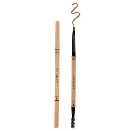 Lamela Double Sided Eyebrow Pencil with Brush, Brown and Transparent (Light Brown)
